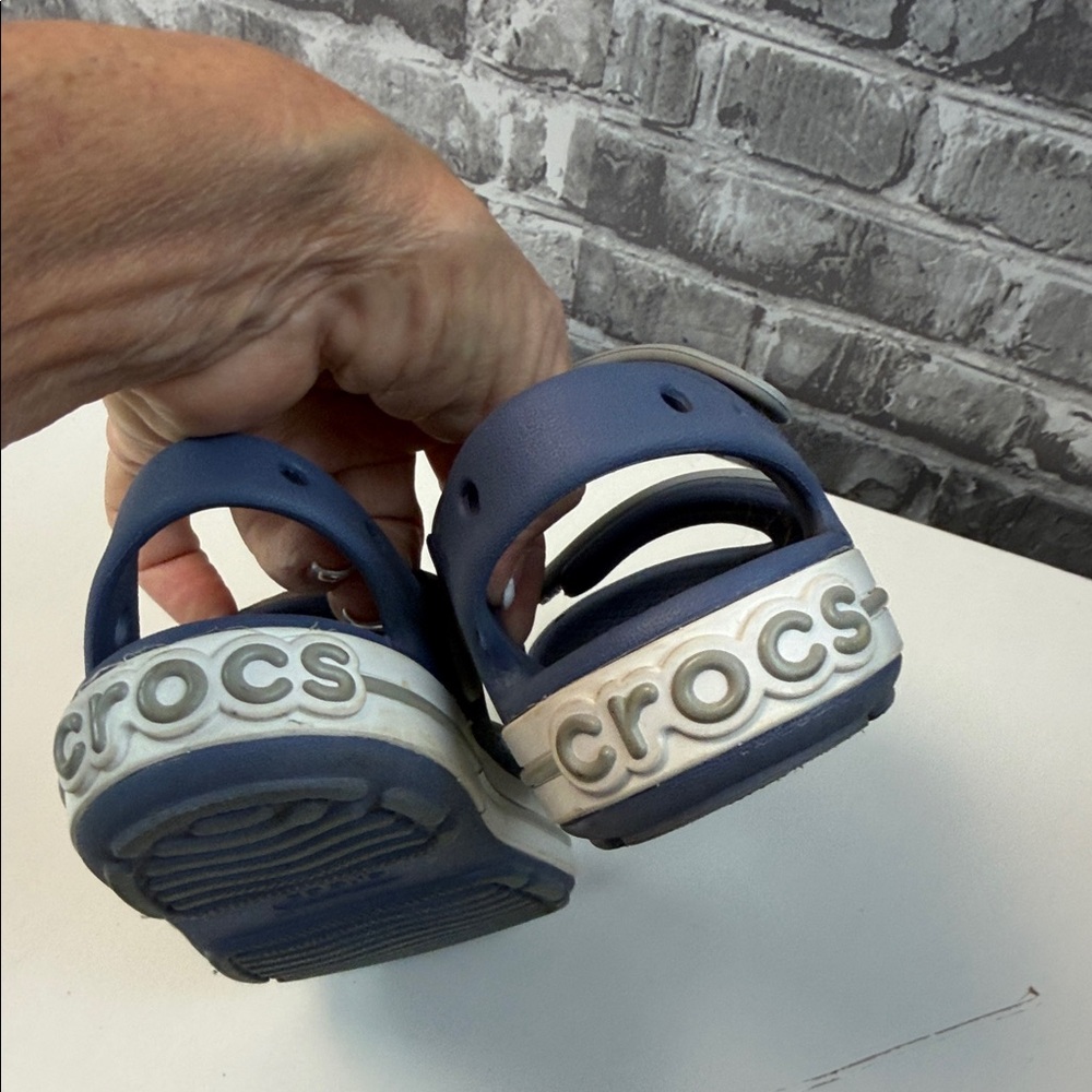 CROCS Navy and Gray Sandals - Picture 7 of 8